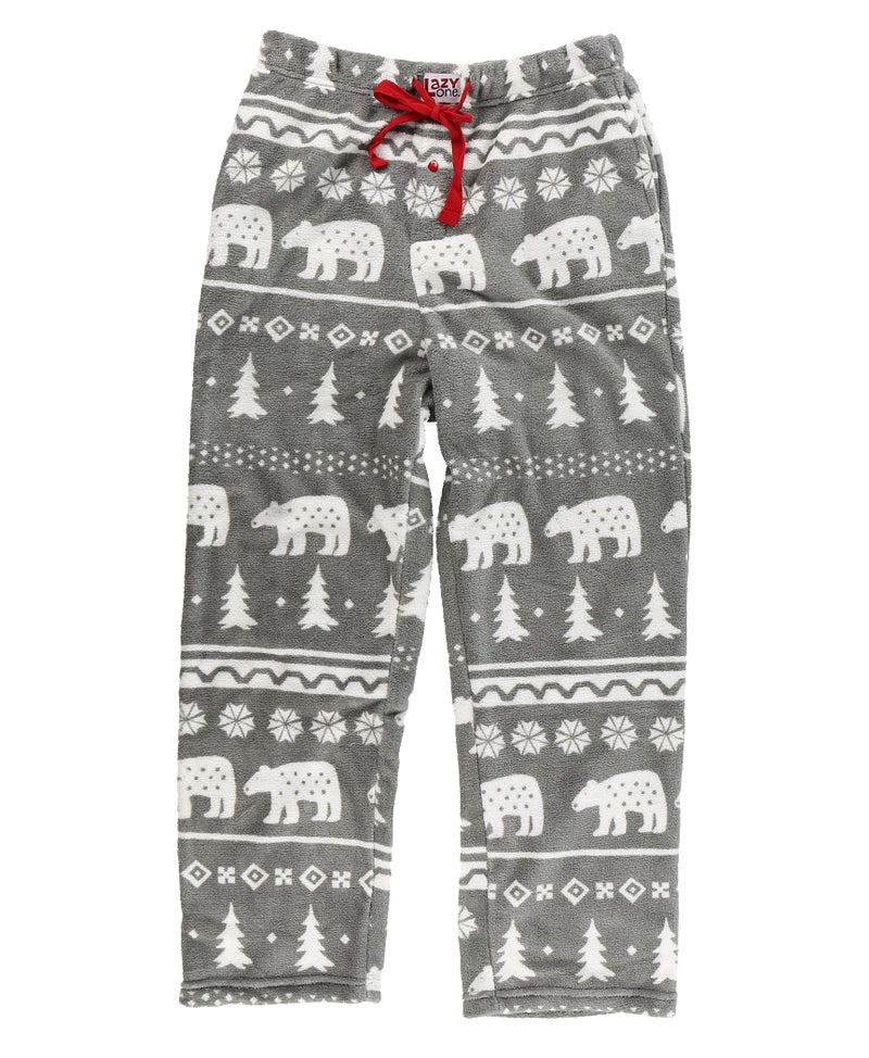 Lazy One Men's Fleece Pajama Pants, Nordic Fleece Pajama Bottoms for Men, Winter (Nordic Bear, MEDIUM) - Image 3